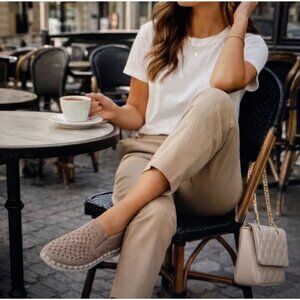 Ilse Jacobsen Tulip 139 Beige Slip-On Shoes Womens Size 40 Lightweight